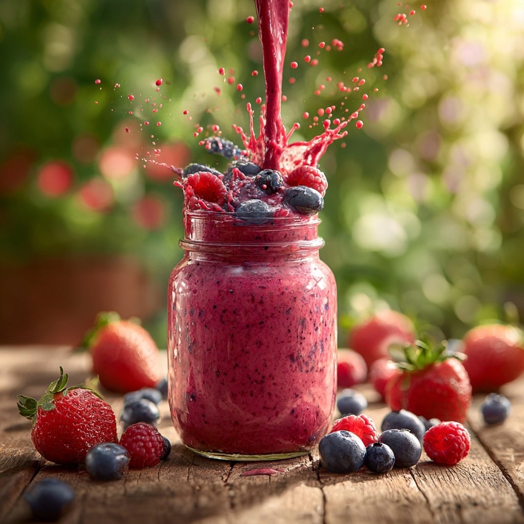 Mixed Berry Smoothie Breakfast