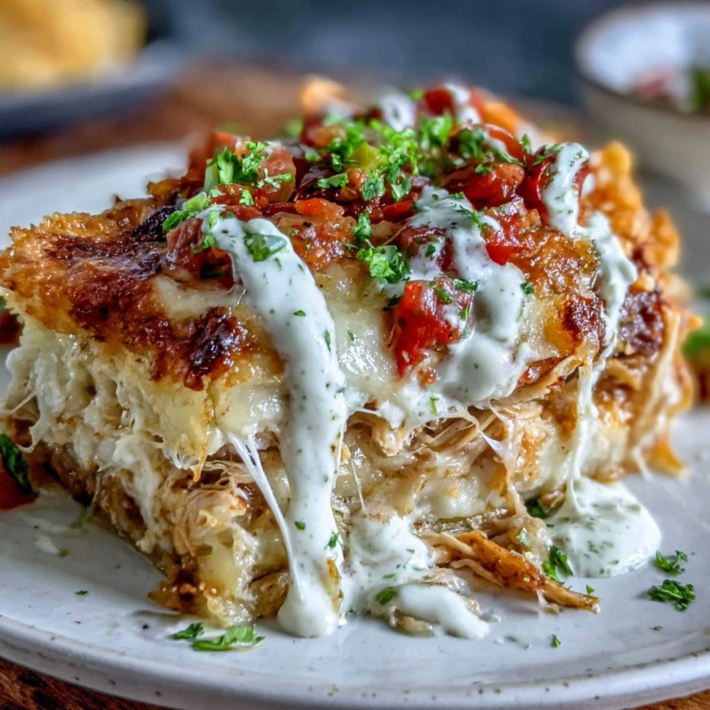 Shredded Chicken Burrito Casserole