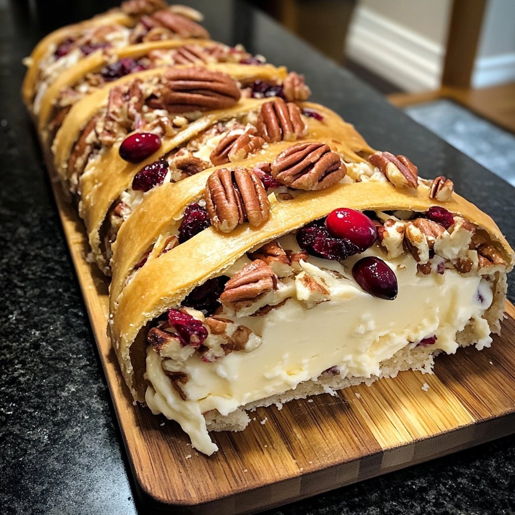 Cranberry, Pecan and Cheese Log