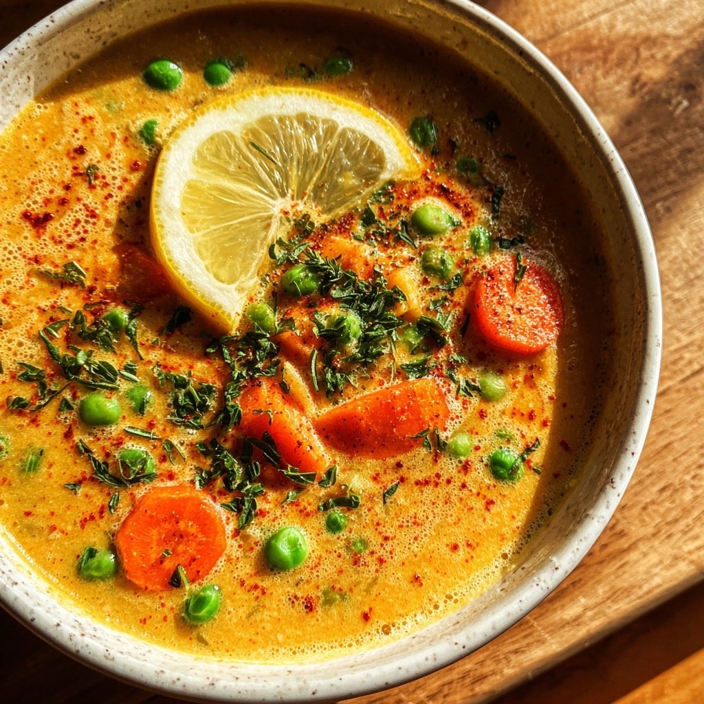 Spring Vegetable Soup With Lemon