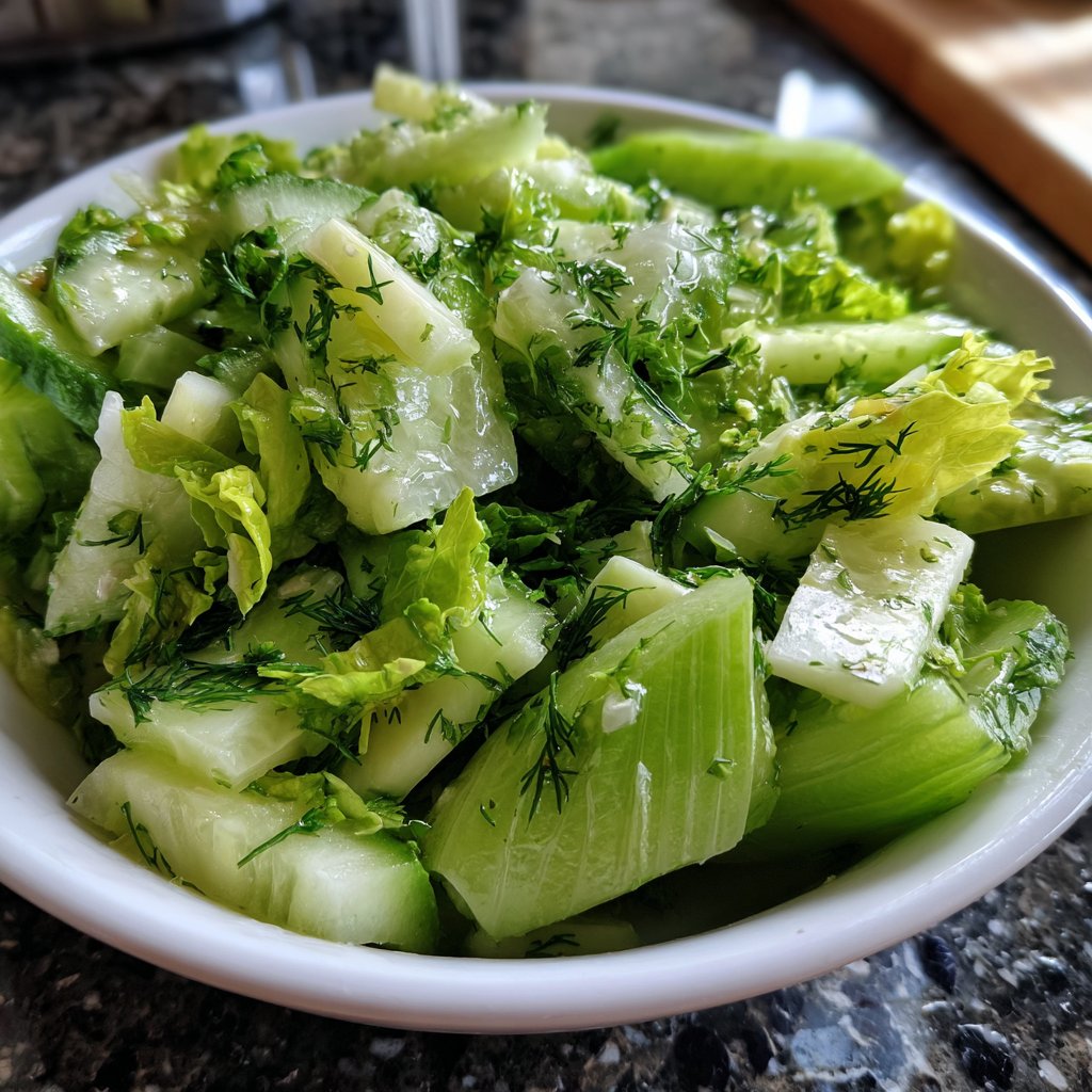 Celery Salad With Cucumber And Dill