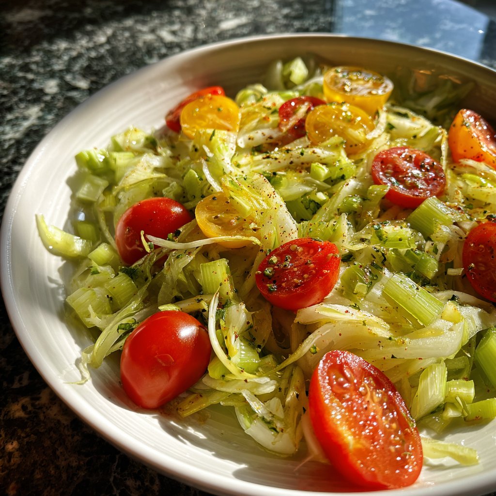 Crunchy Celery Salad With Lemon Dressing