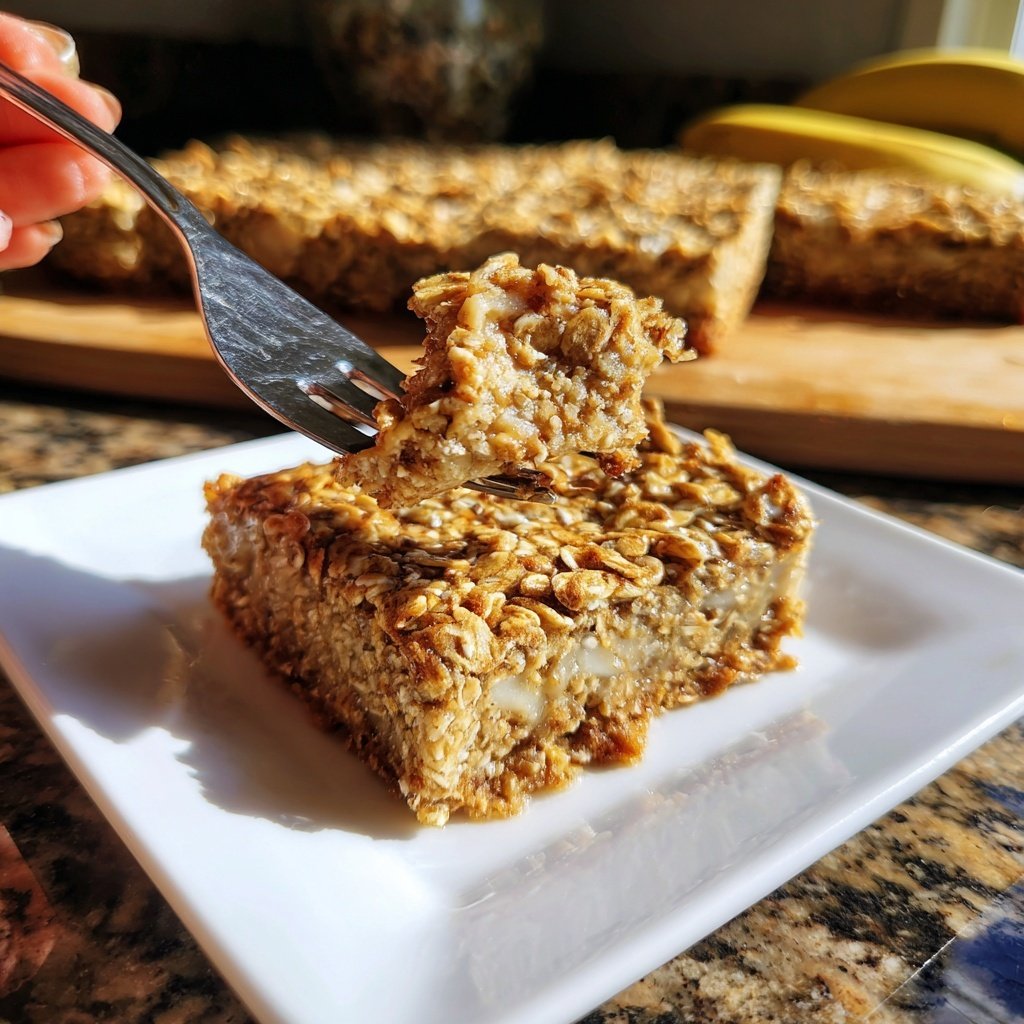 Banana Oat Yogurt Squares